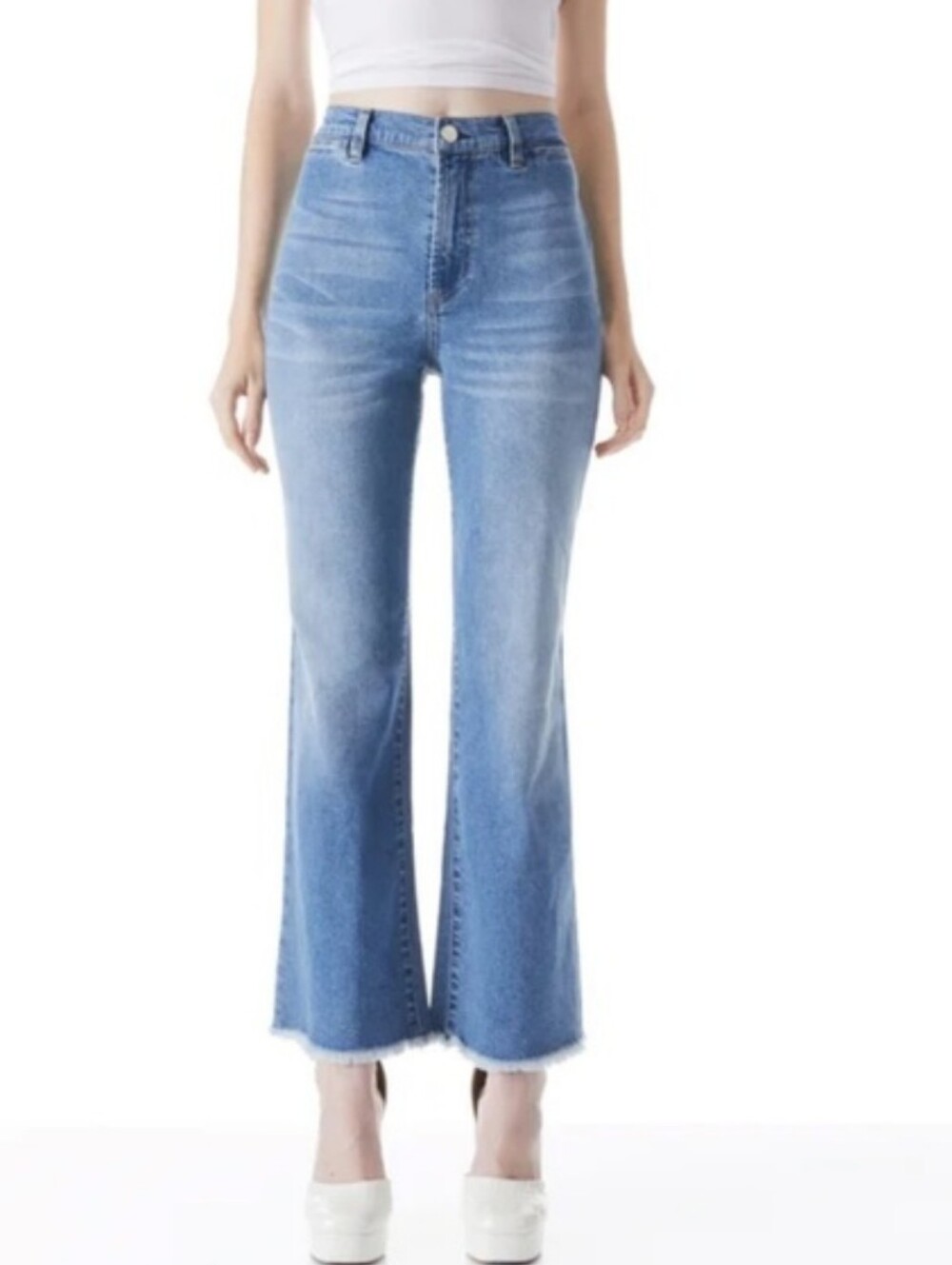 Alice + Olivia Jeans Gorgeous Coin Pocket Ankle Flare Best Intentions Size 26
